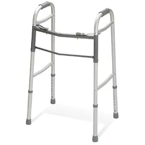Guardian Other - Two-Button Folding Walkers Without Wheels, 300 lbs Weight Capacity - Robust & Ad